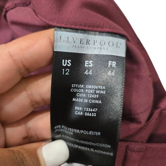 Liverpool Harper Dress Pants Women's 12/31 Red Bootcut Formal Office Carrier - Picture 4 of 6